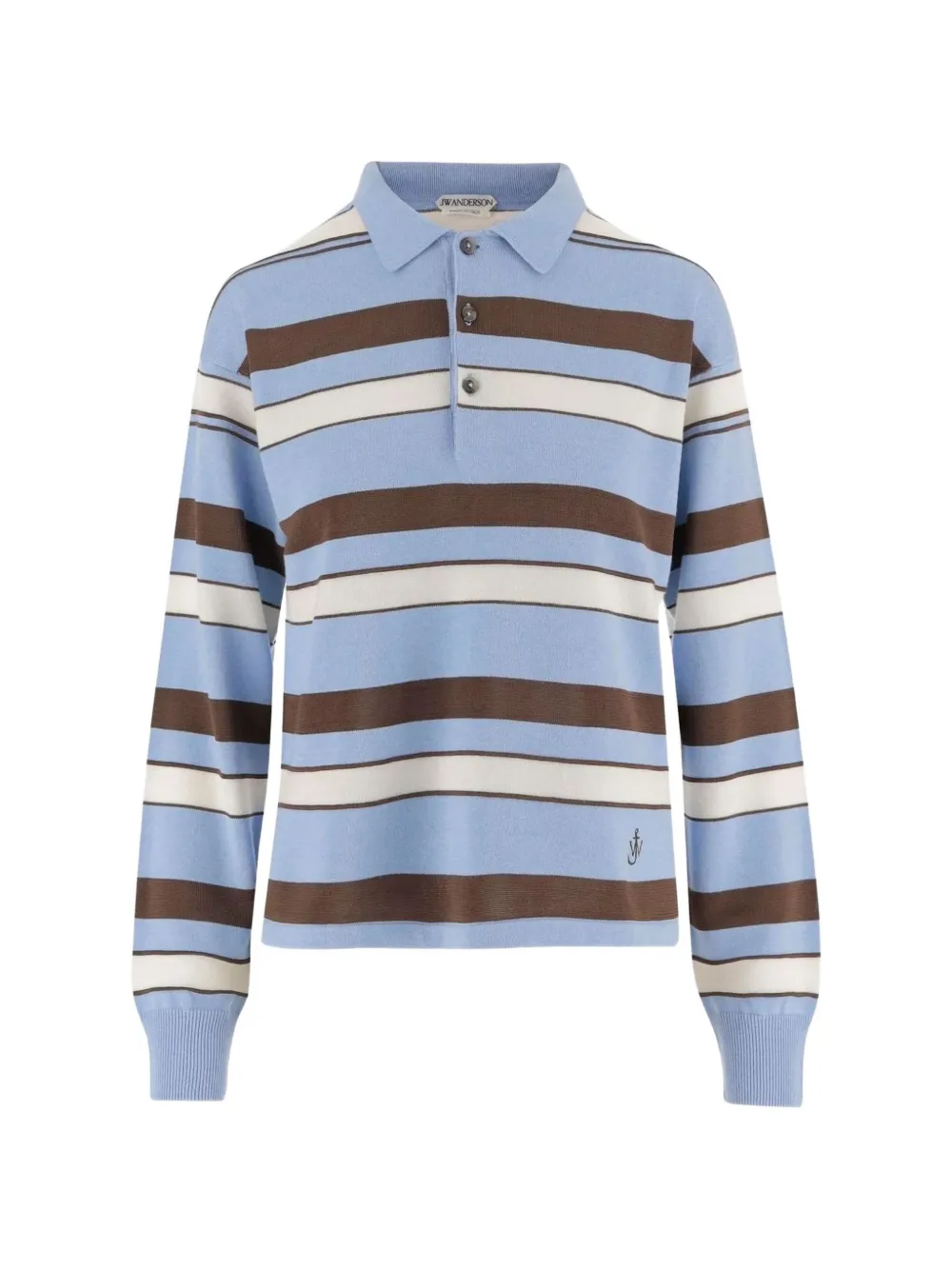 JW Anderson striped long-sleeve polo shirt