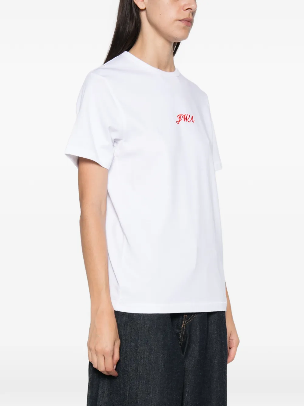 JW Anderson T-shirt met geborduurd logo Wit