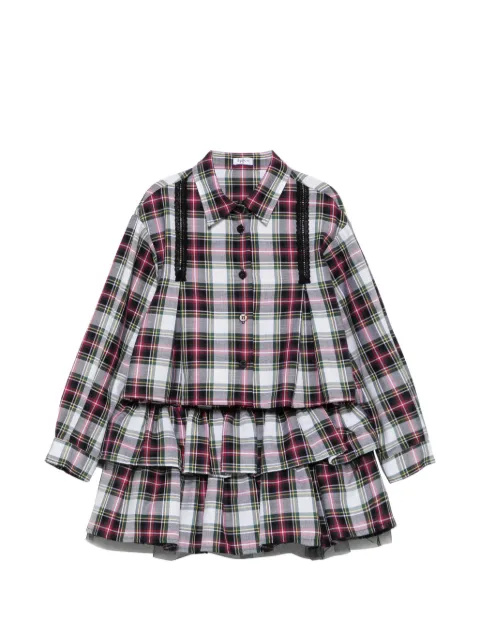 Il Gufo tartan ruffled dress
