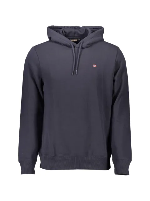 Napapijri logo-patch cotton hoodie