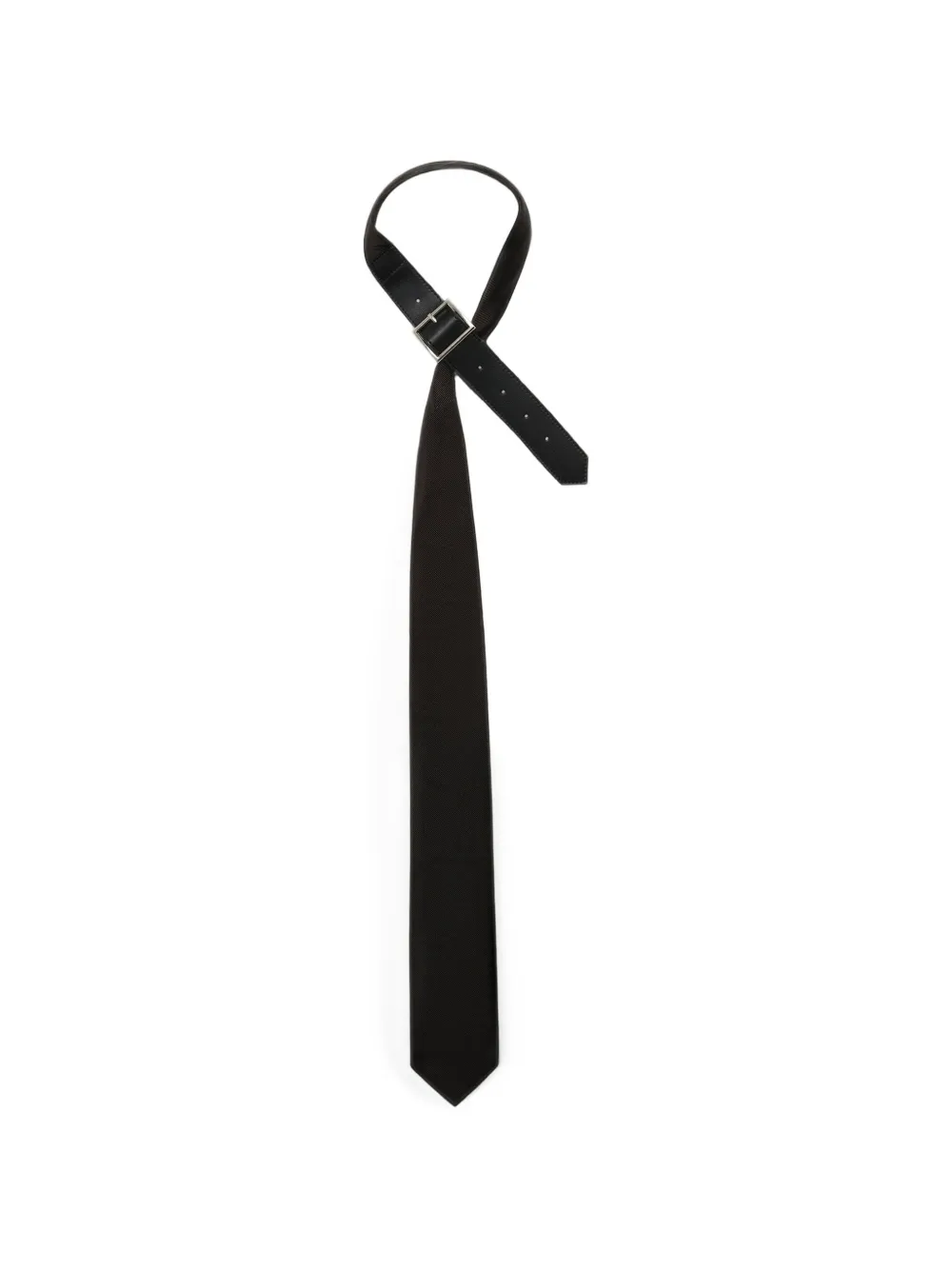 Noir Kei Ninomiya woven strap-closure tie - Nero