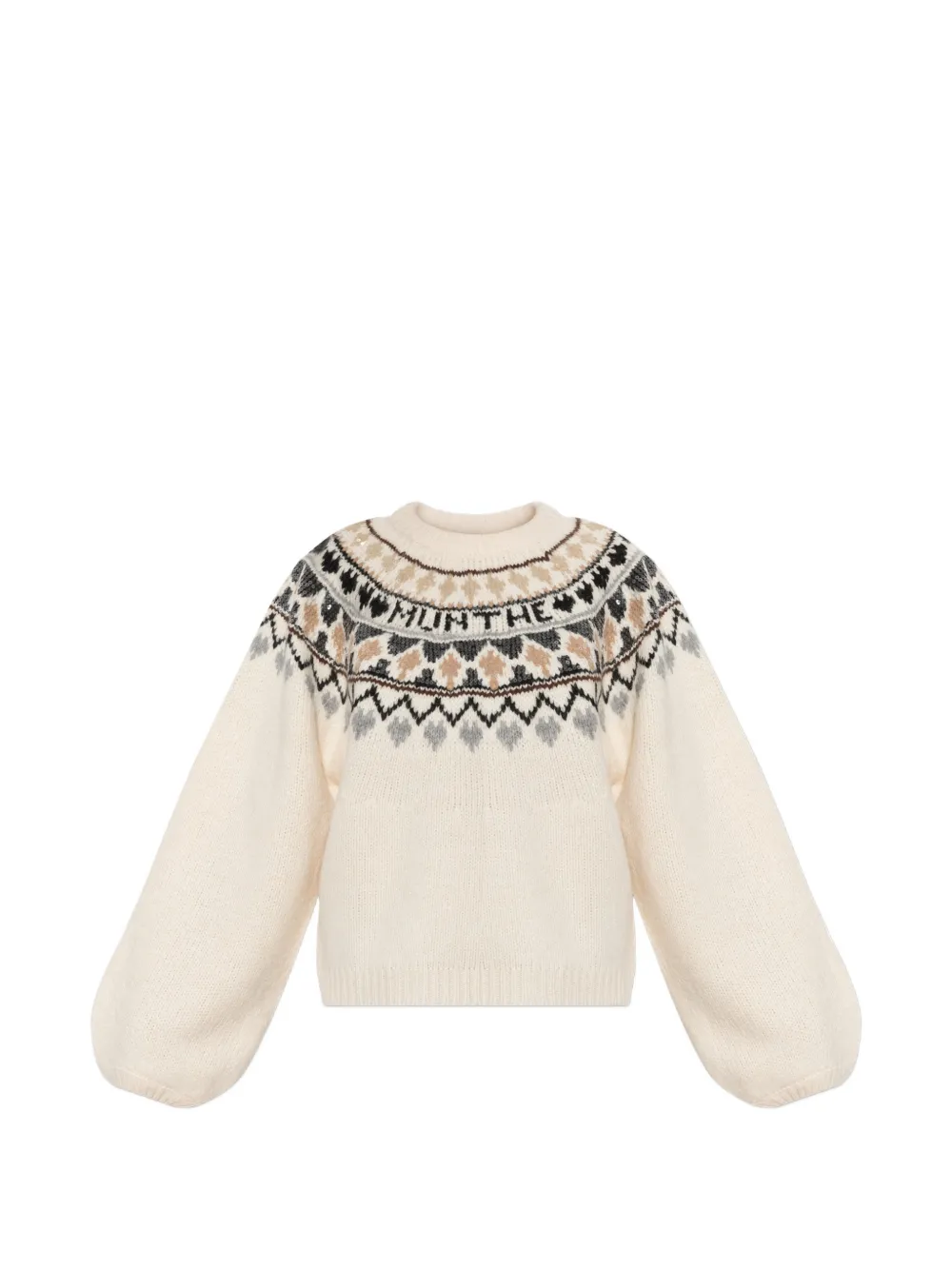 MUNTHE Vaffie sequin-embellished patterned sweater