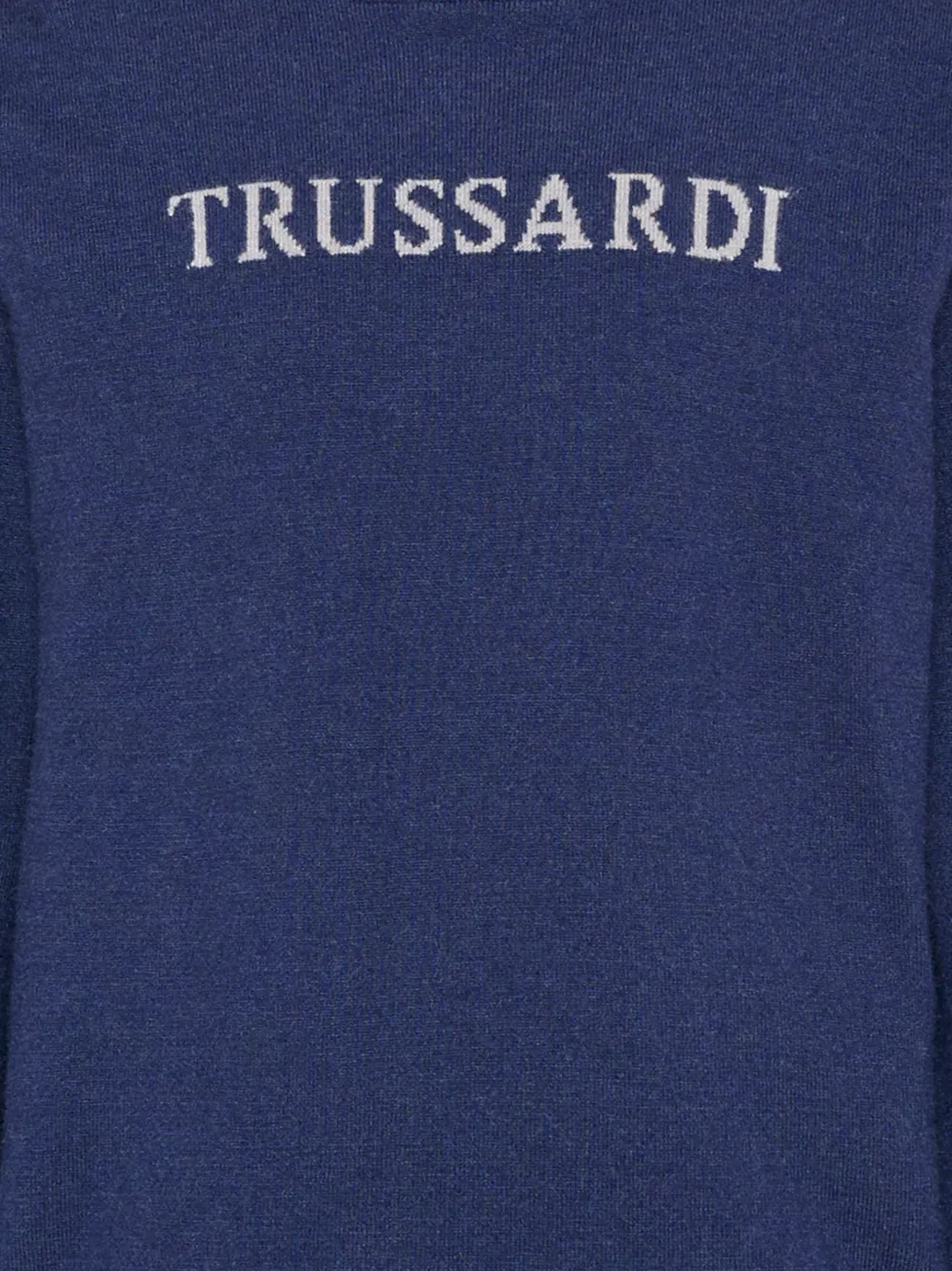 TRUSSARDI JUNIOR logo-intarsia sweater Blauw