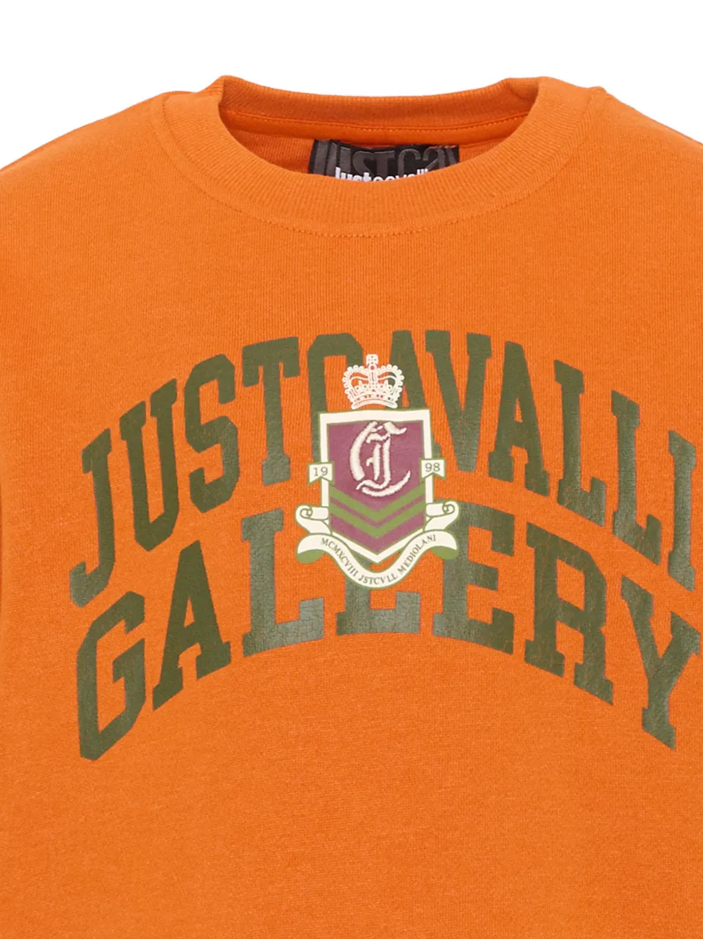 Just Cavalli Kids logo-print sweatshirt Oranje