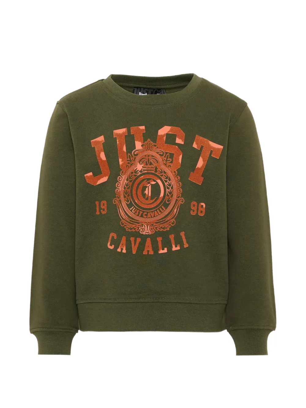Just Cavalli Kids logo-print sweatshirt Groen
