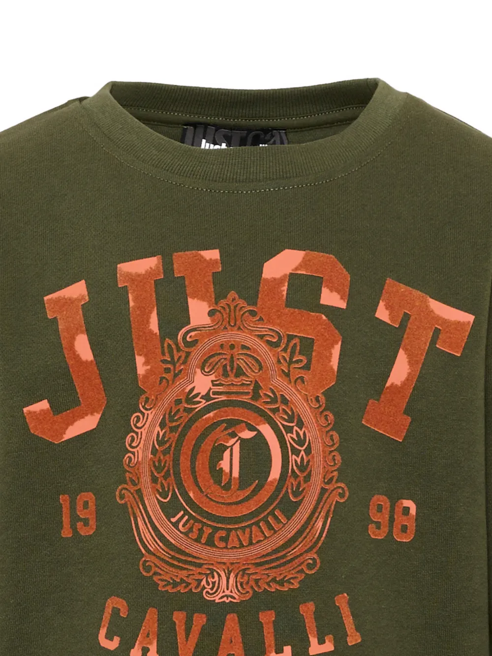 Just Cavalli Kids logo-print sweatshirt Groen