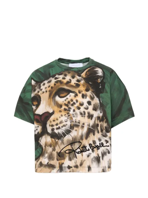 Roberto Cavalli Junior leopard-print T-shirt