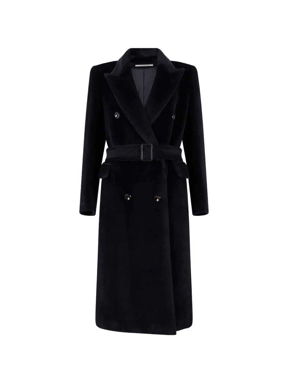 Tagliatore belted double-breasted coat - Schwarz