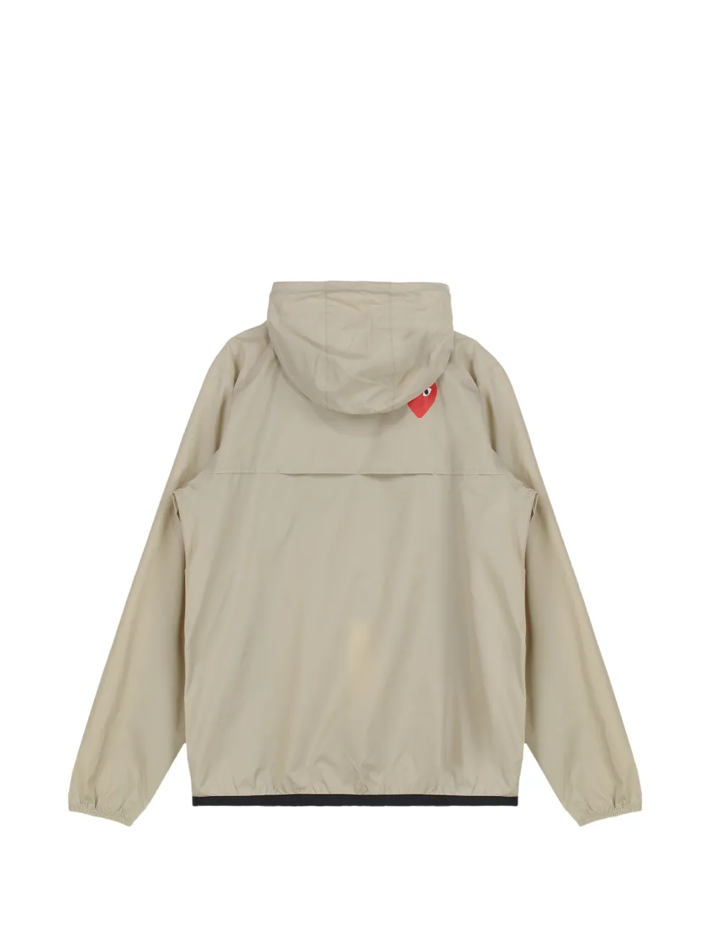 Comme Des Garçons Play x K-Way windjack hoodie met logopatch Beige