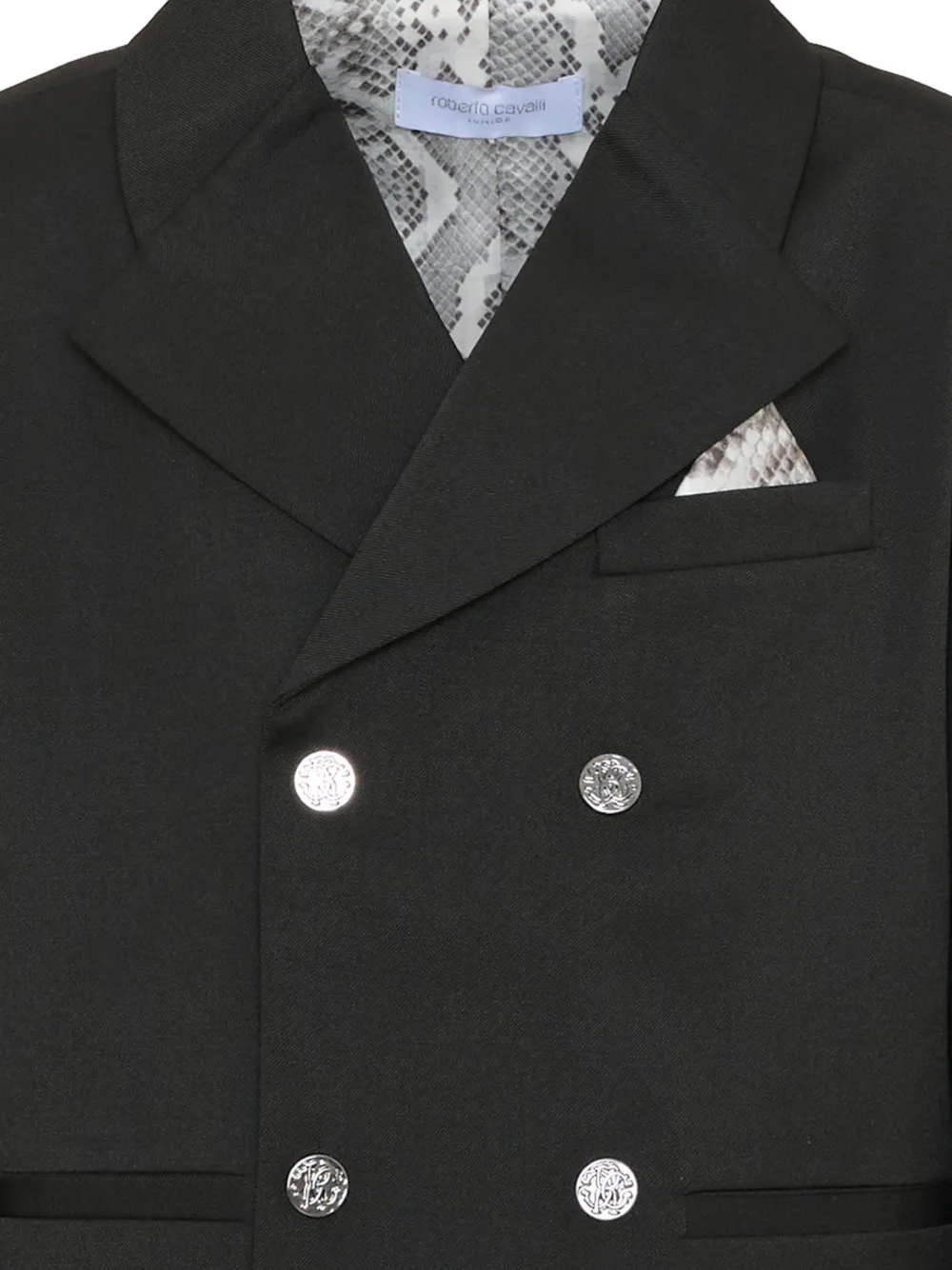 Roberto Cavalli Junior Blazer met dubbele rij knopen Zwart