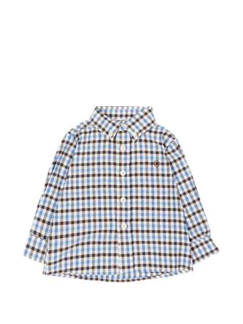 Patachou gingham button-down shirt