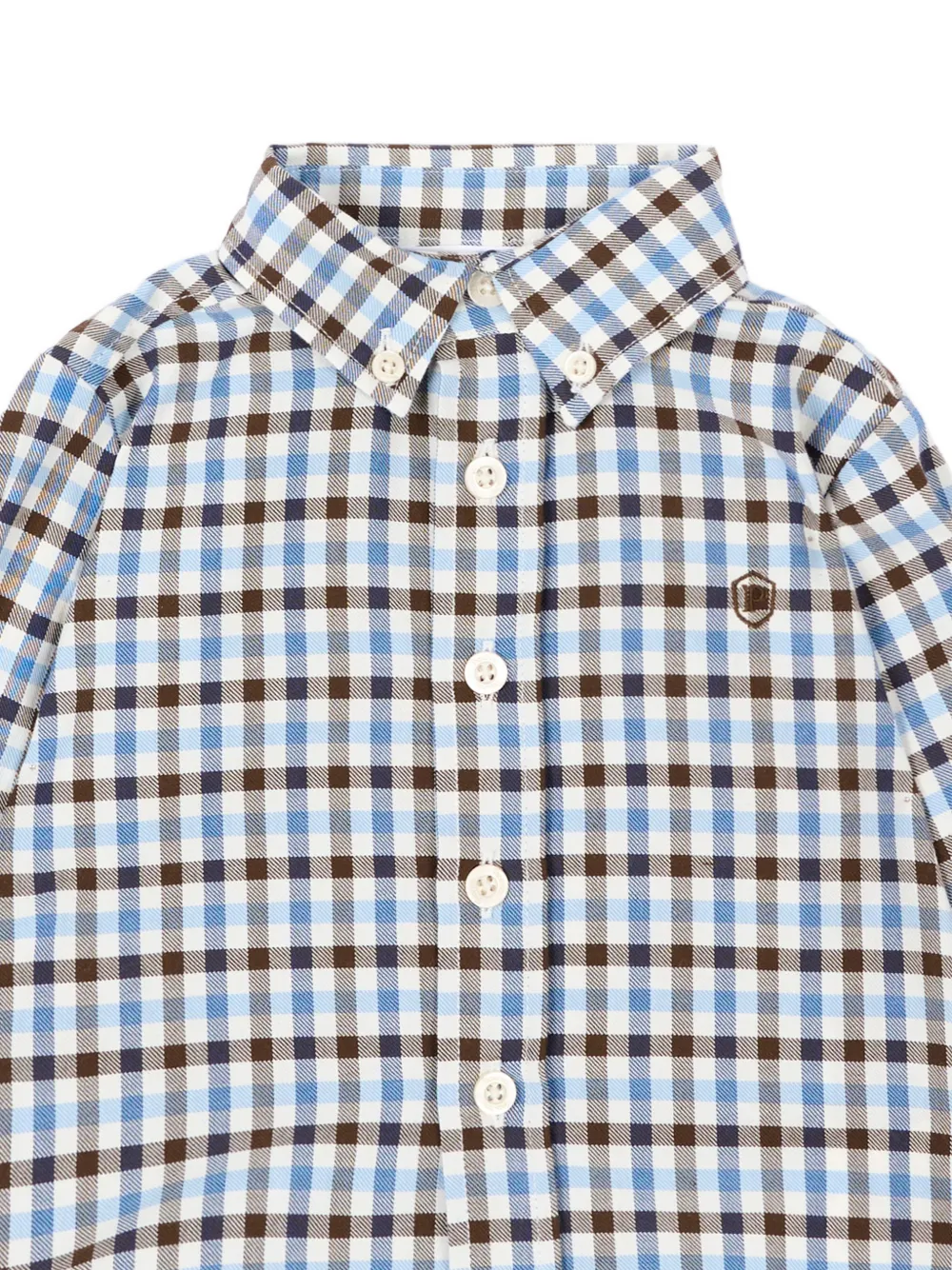 Patachou Button-down shirt met gingham ruit Blauw