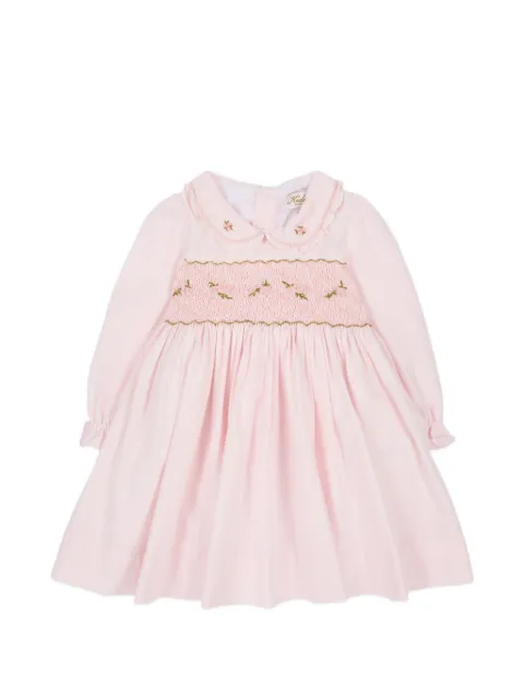 KIDIWI smocked floral-embroidered dress