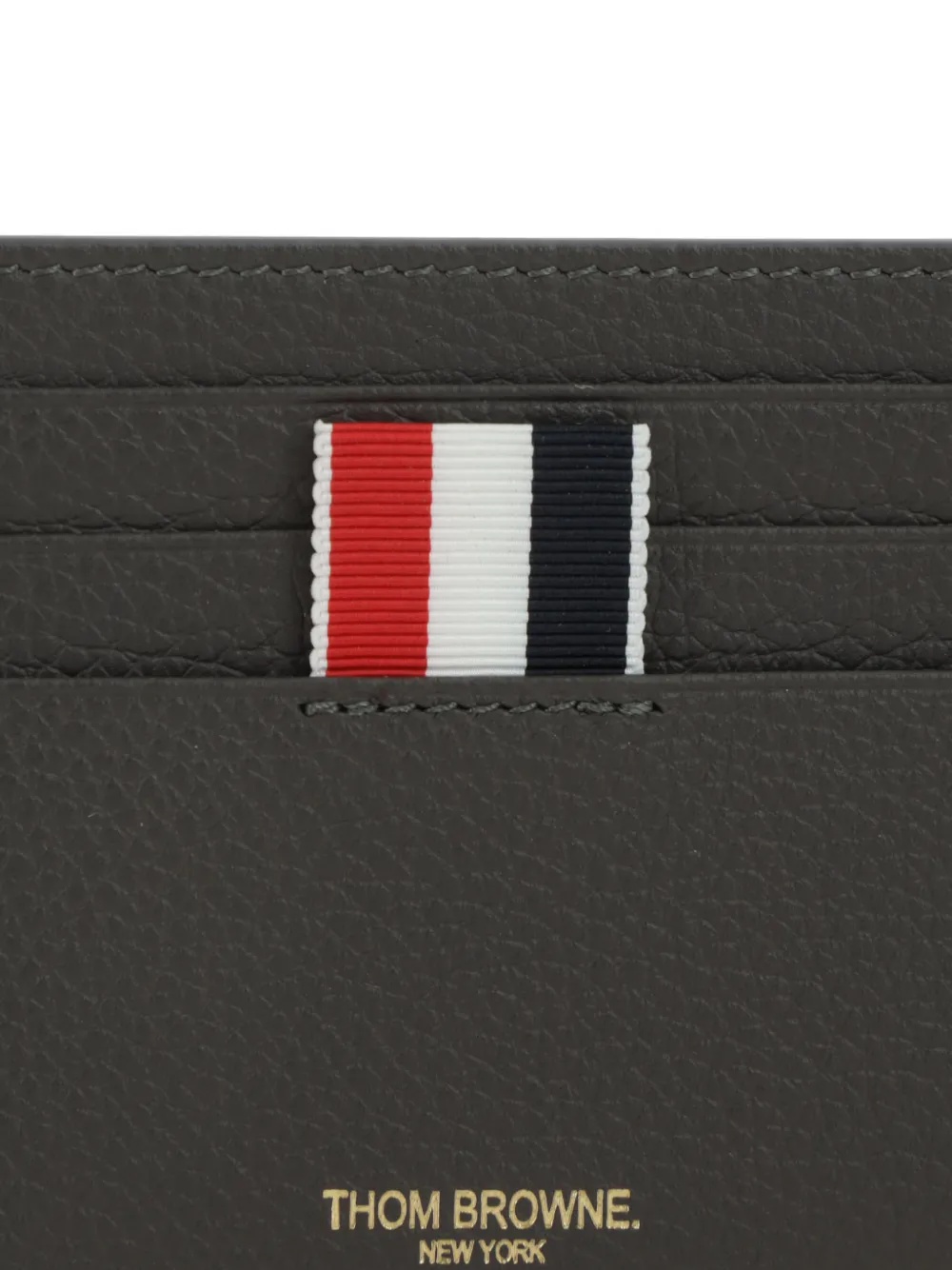 Thom Browne Leren pasjeshouder Grijs