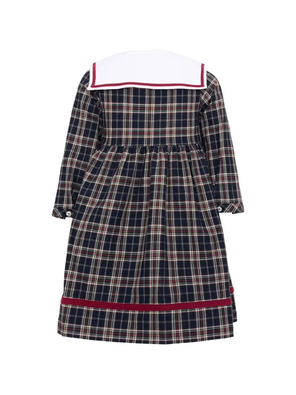 KIDIWI Jurk met tartan-print en kraag Blauw