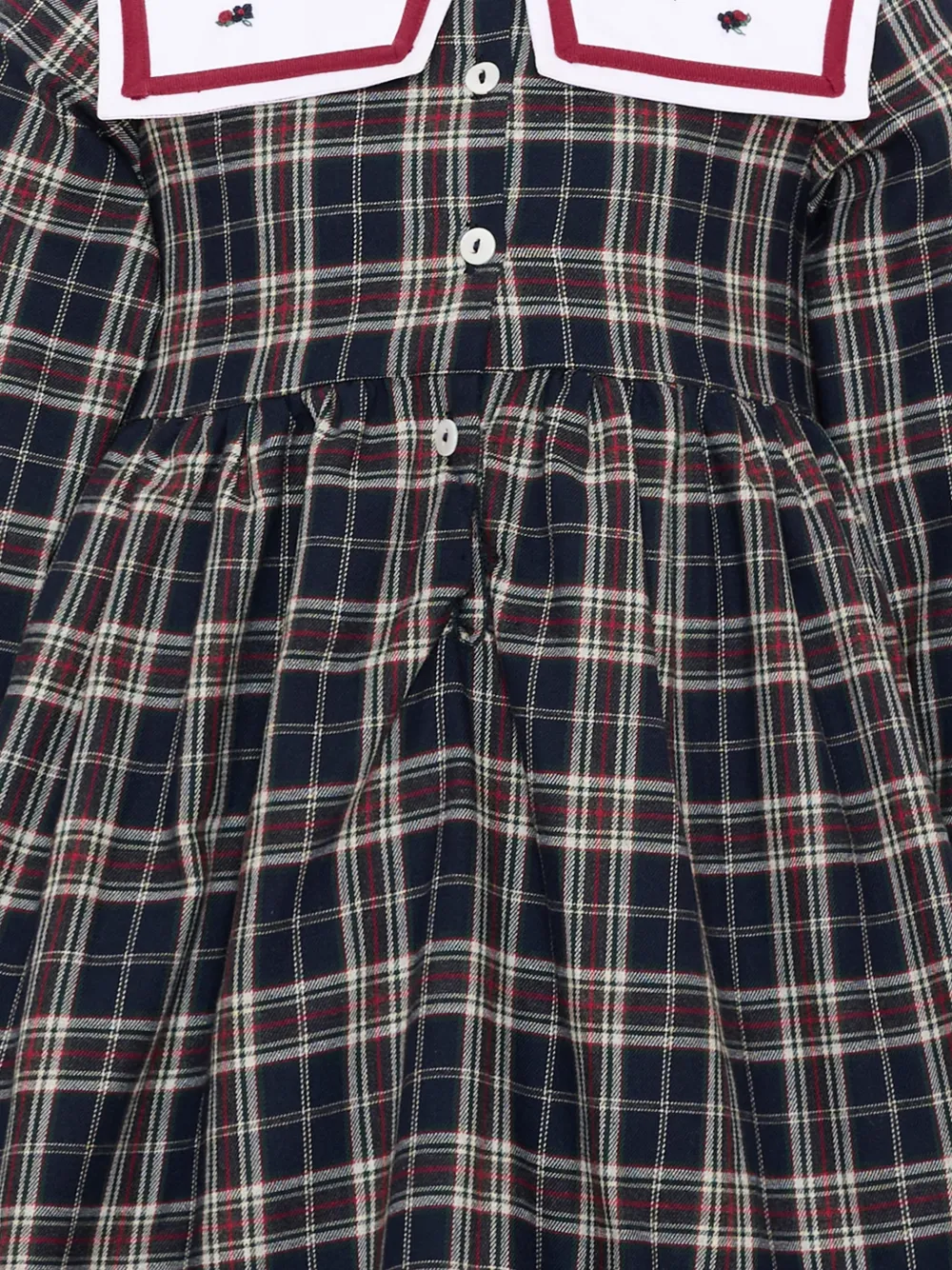 KIDIWI Jurk met tartan-print en kraag Blauw