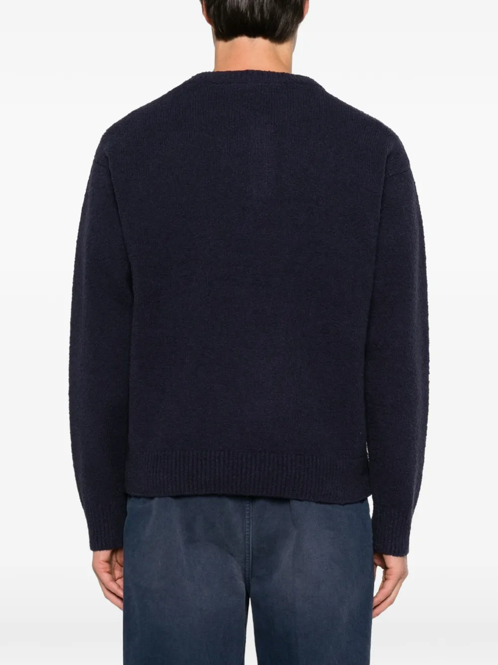 Axel Arigato Tag logo-patch henley sweater Blauw