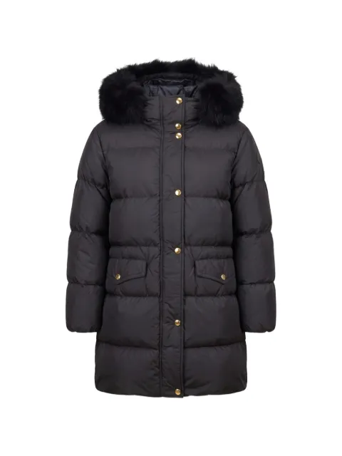 Moncler fur-trim hooded puffer coat
