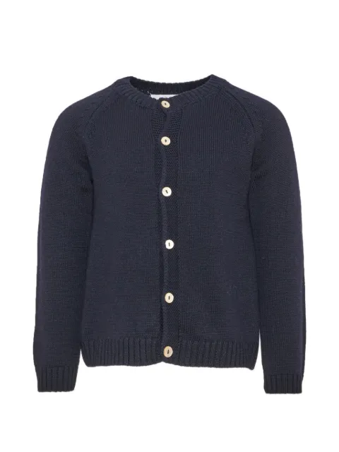 KIDIWI button-up raglan-sleeve merino wool cardigan