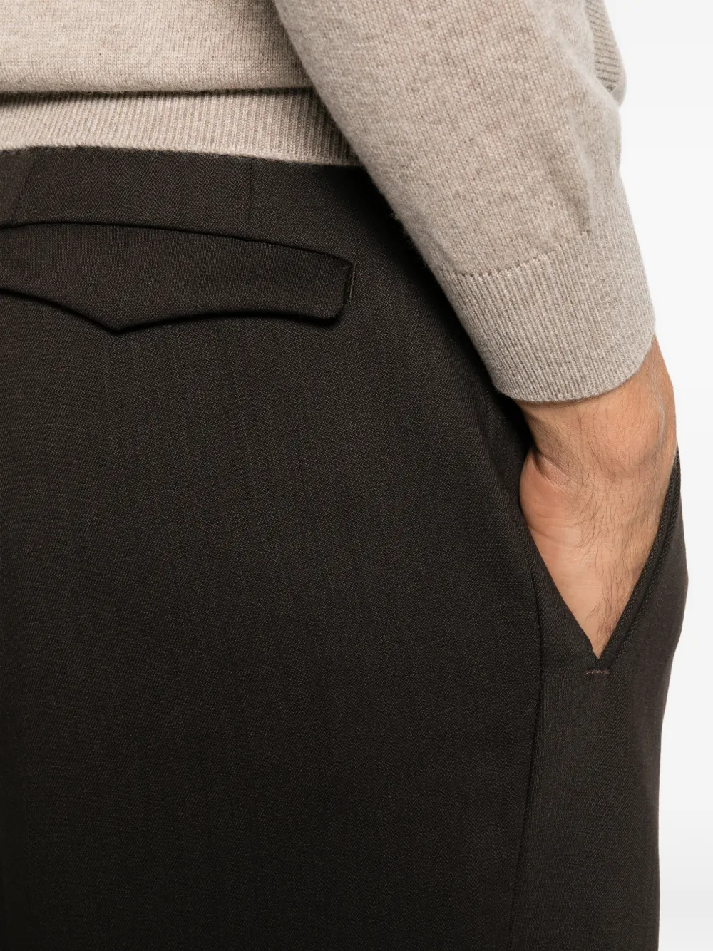 Barena Masco Ligio pleated straight-leg trousers Bruin