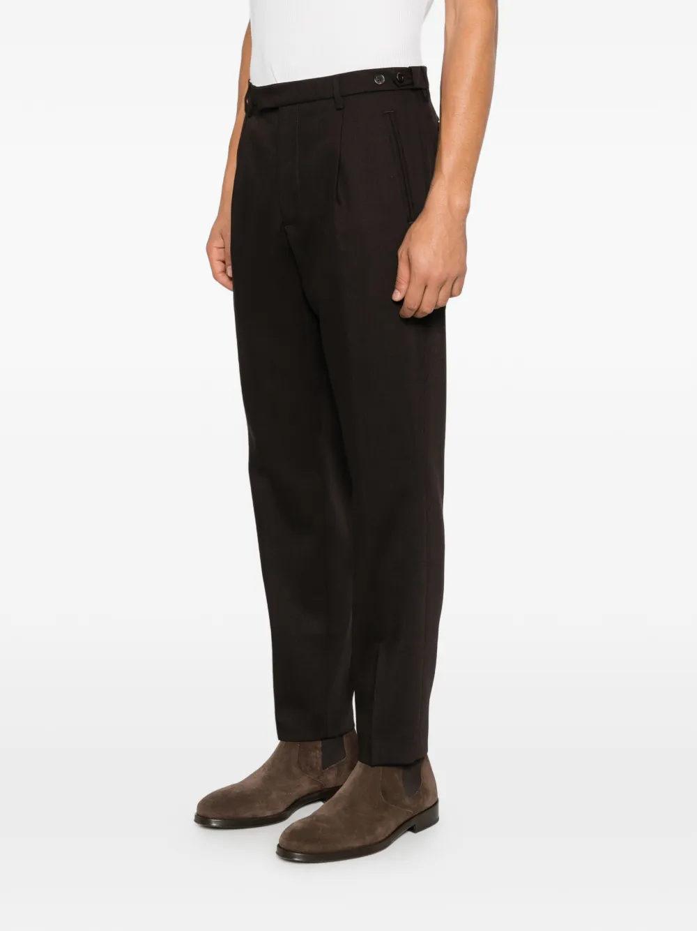 Barena Masco Ligio pleated straight-leg trousers Bruin