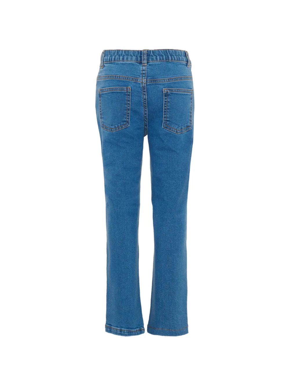 TRUSSARDI JUNIOR logo-embroidered jeans Blauw