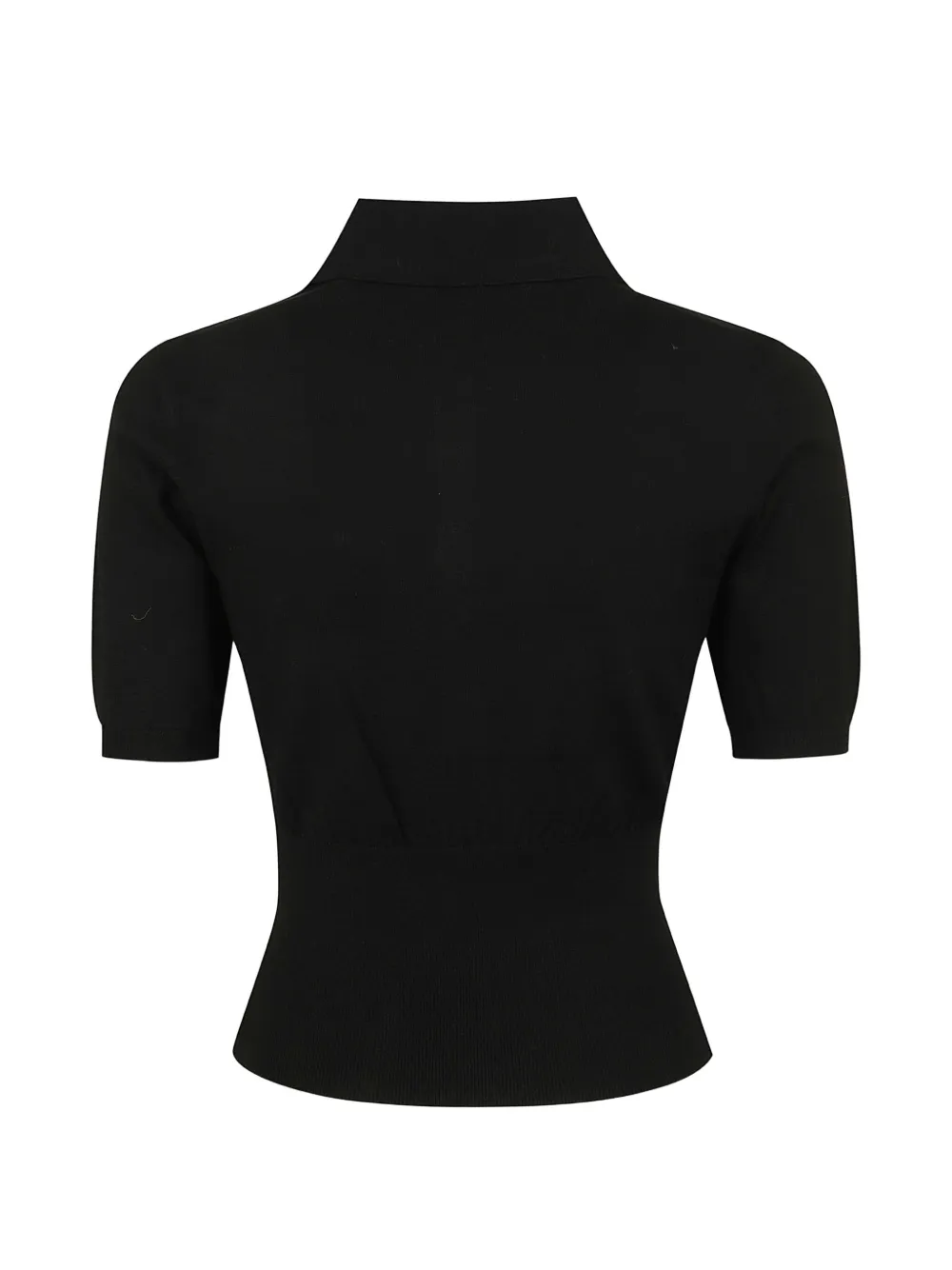 Elisabetta Franchi Gebreid poloshirt Zwart