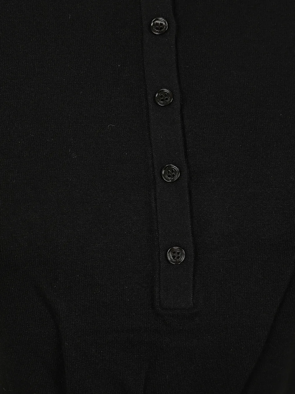 Elisabetta Franchi Gebreid poloshirt Zwart