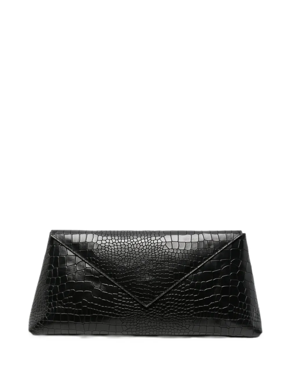 Envelope1976 Onyx croc-effect envelope clutch bag - Nero