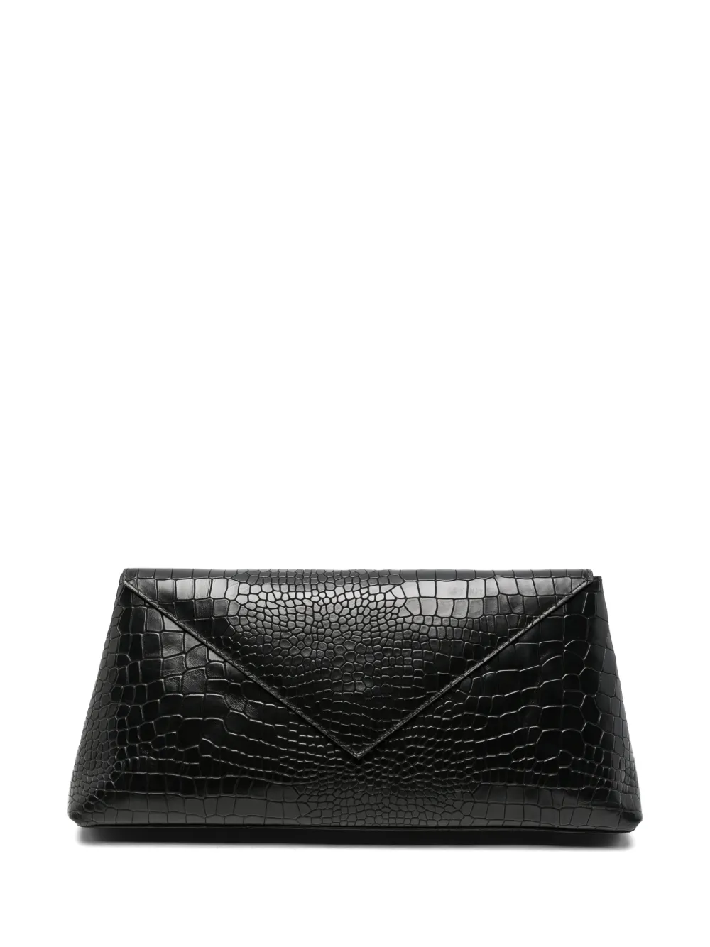 Envelope1976 Onyx croc-effect envelope clutch bag - Nero