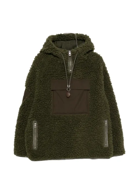 LOEWE fleece-texture hooded jacket