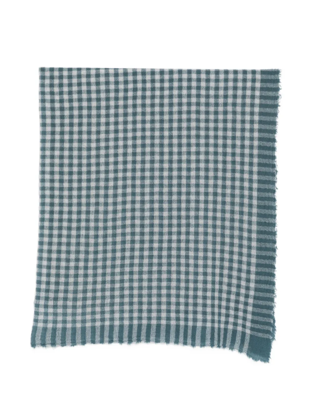 Apuntob checked fringed scarf