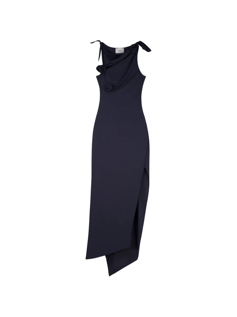 Coperni flower detail asymmetric and sculptural gown