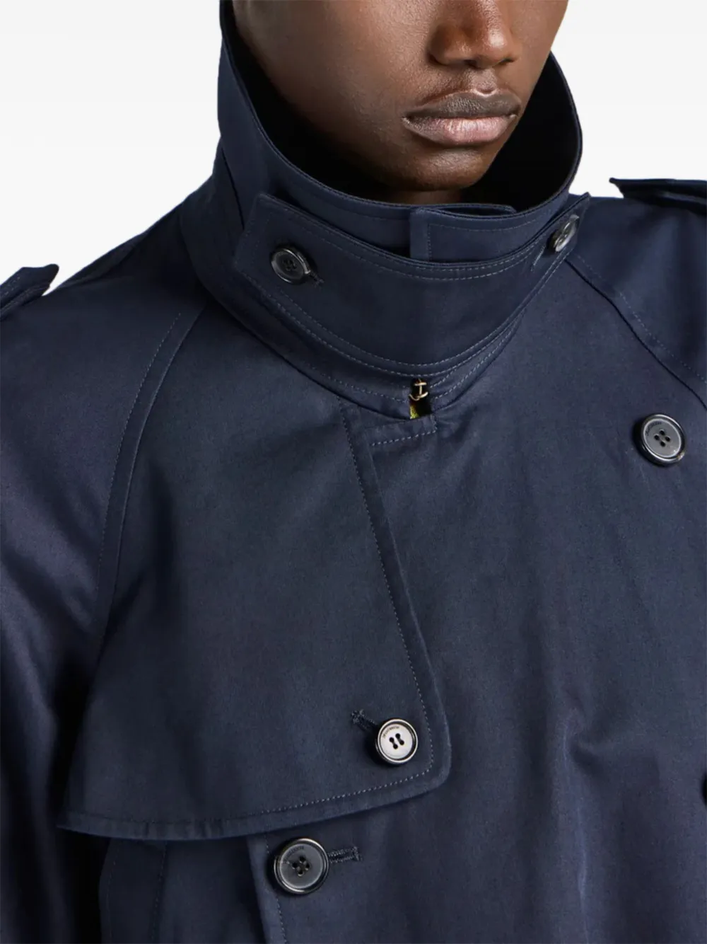 JW Anderson Boxy cropped parka met ceintuur Blauw