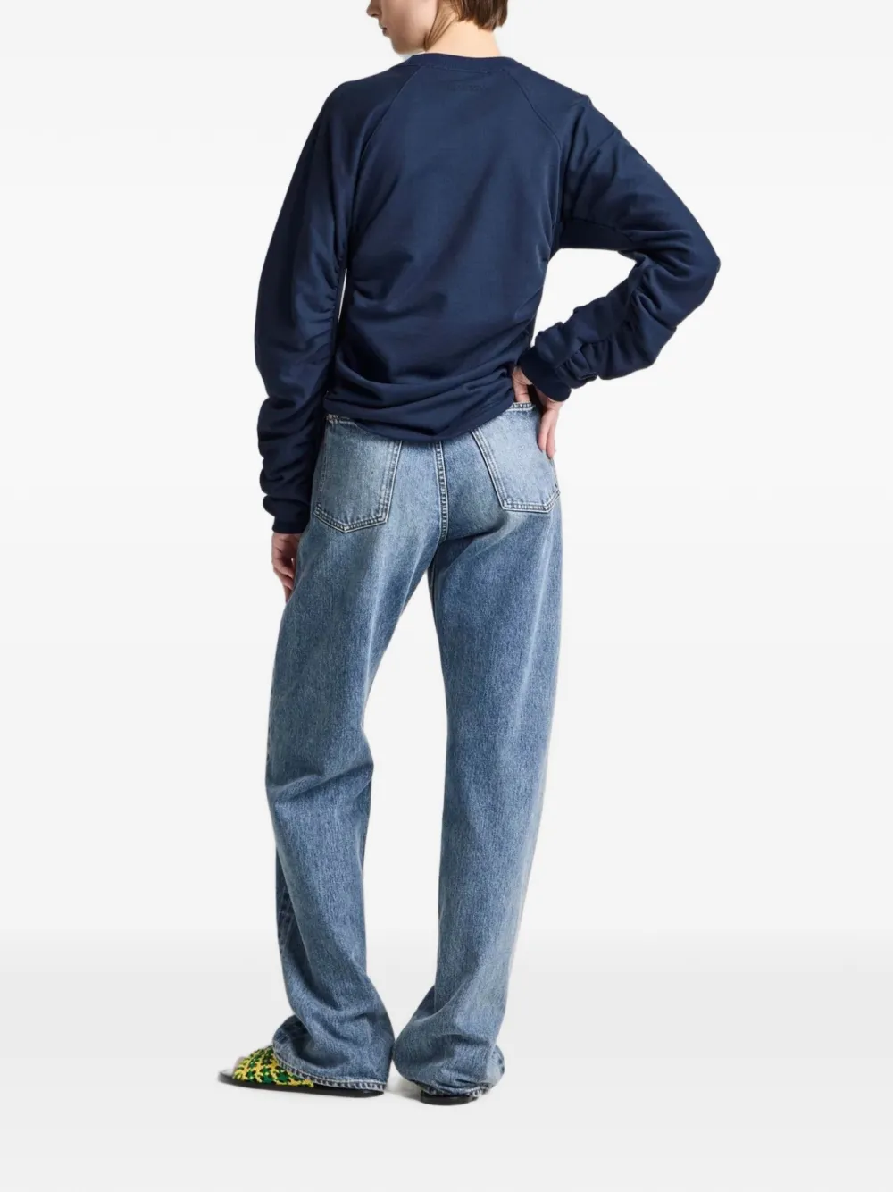 JW Anderson Gesmokte sweater met raglanmouwen Blauw