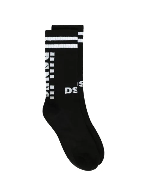 Noir Kei Ninomiya logo-print striped socks