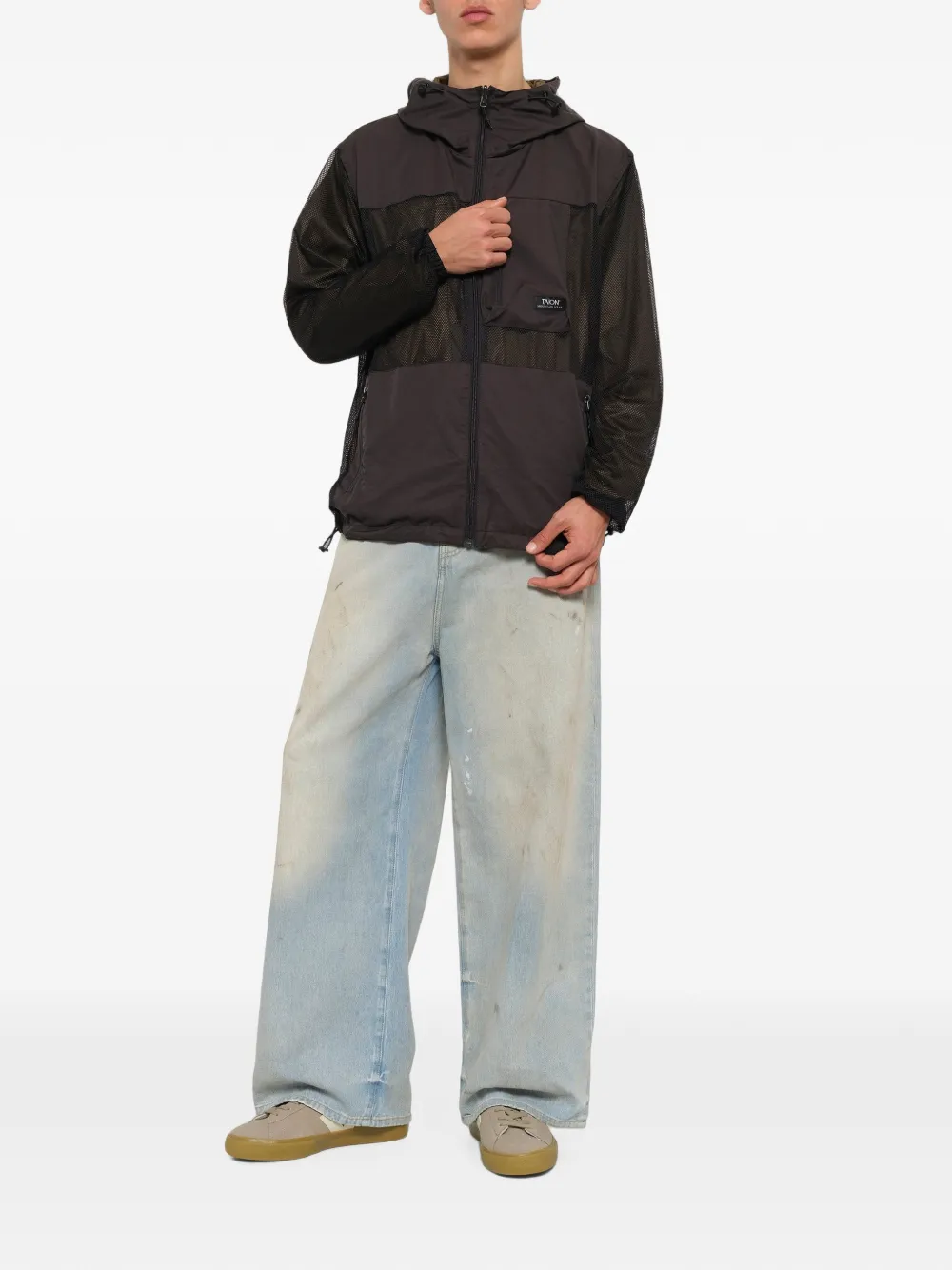Taion reversible hooded jacket Zwart