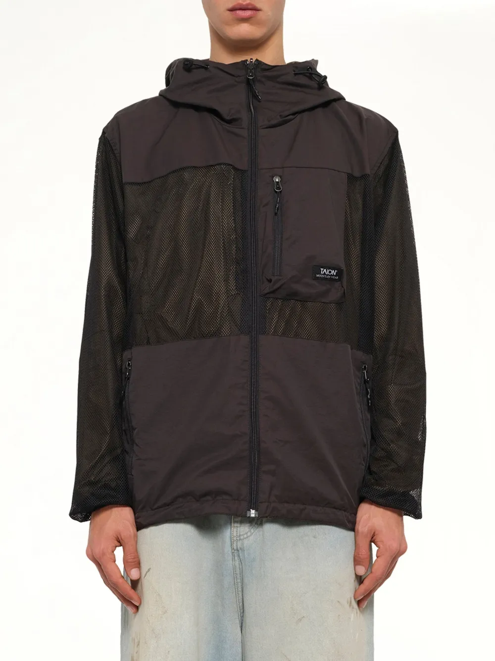Taion reversible hooded jacket Zwart