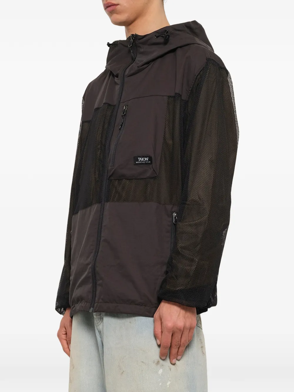 Taion reversible hooded jacket Zwart