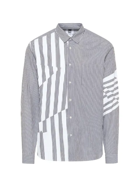 Noir Kei Ninomiya printed striped organic cotton shirt