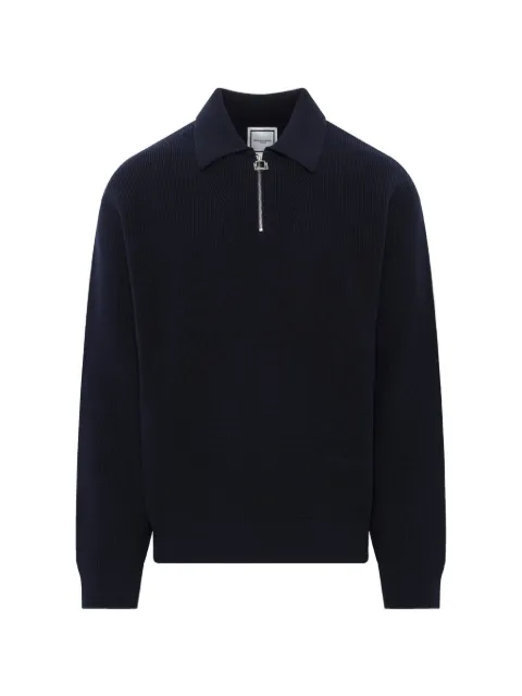 Wooyoungmi zip-fastening ribbed-knit sweater