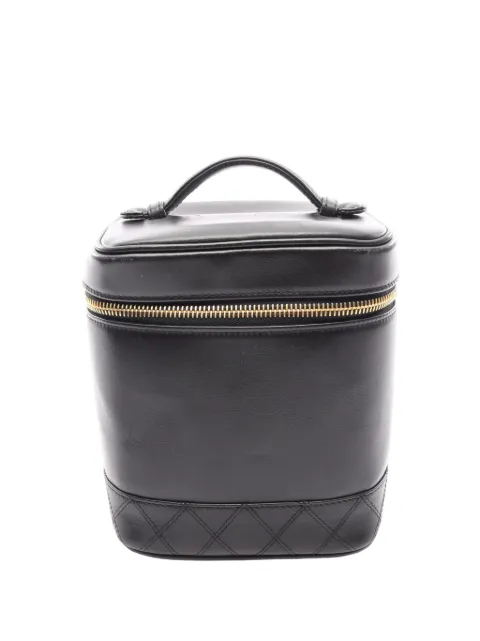 CHANEL Pre-Owned estuche de maquillaje de piel de borrego y matelassé 1996-1997