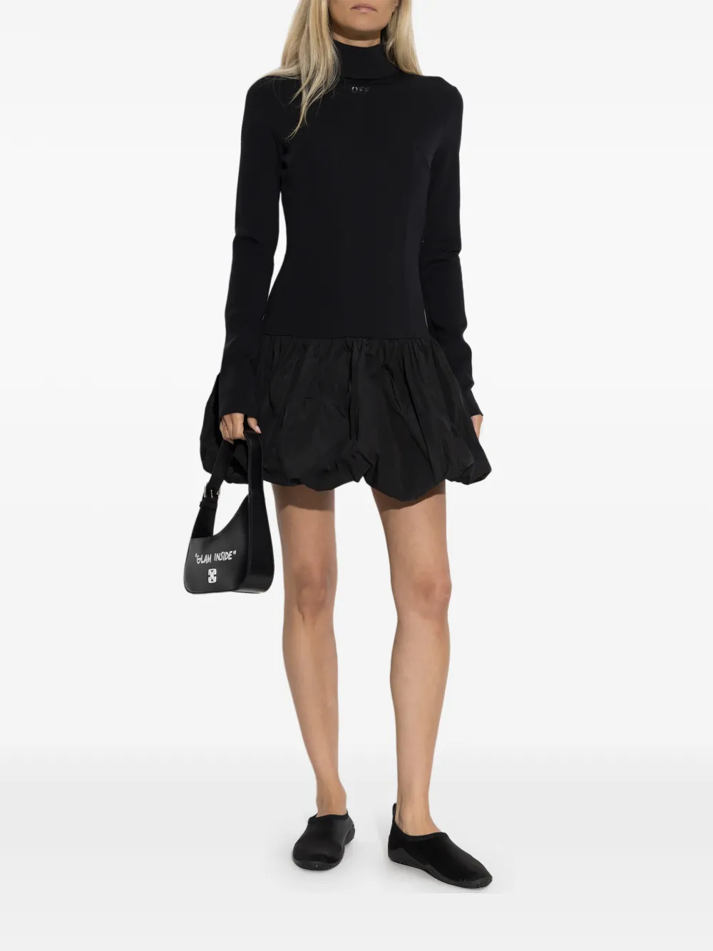 Off-White Mini-jurk met logoprint Zwart