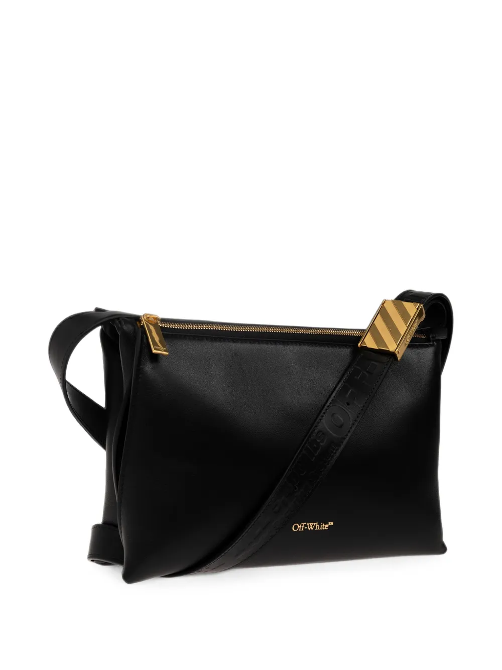 Off-White Sandbag 404 leren schoudertas Zwart
