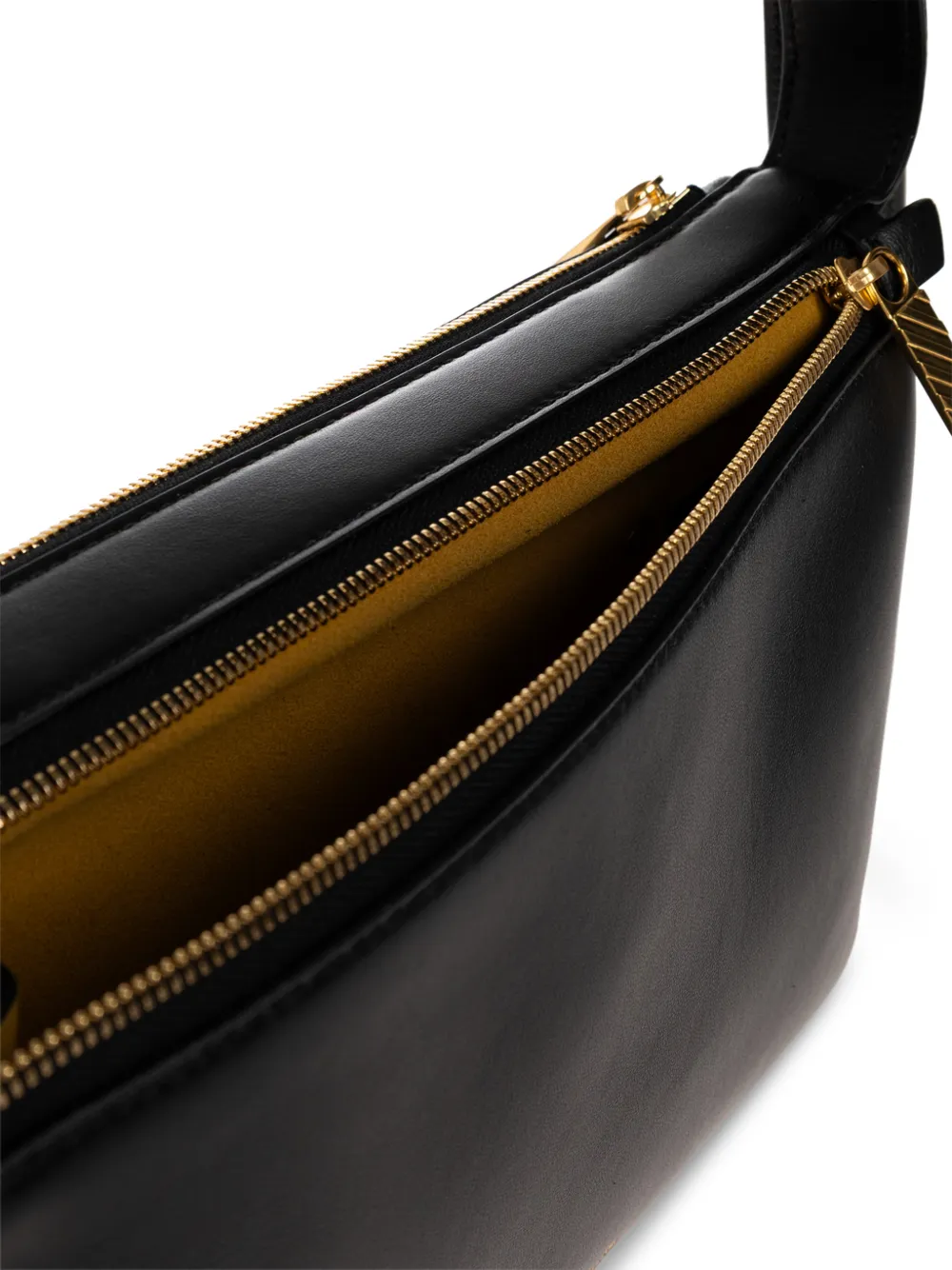 Off-White Sandbag 404 leren schoudertas Zwart