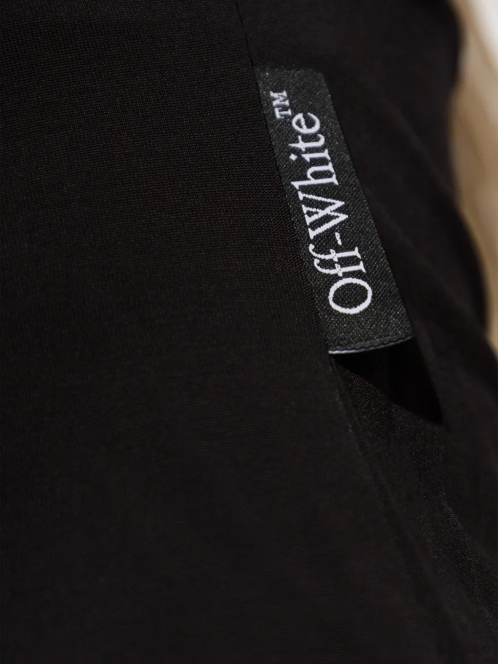 Off-White Mini-jurk met ruches Zwart