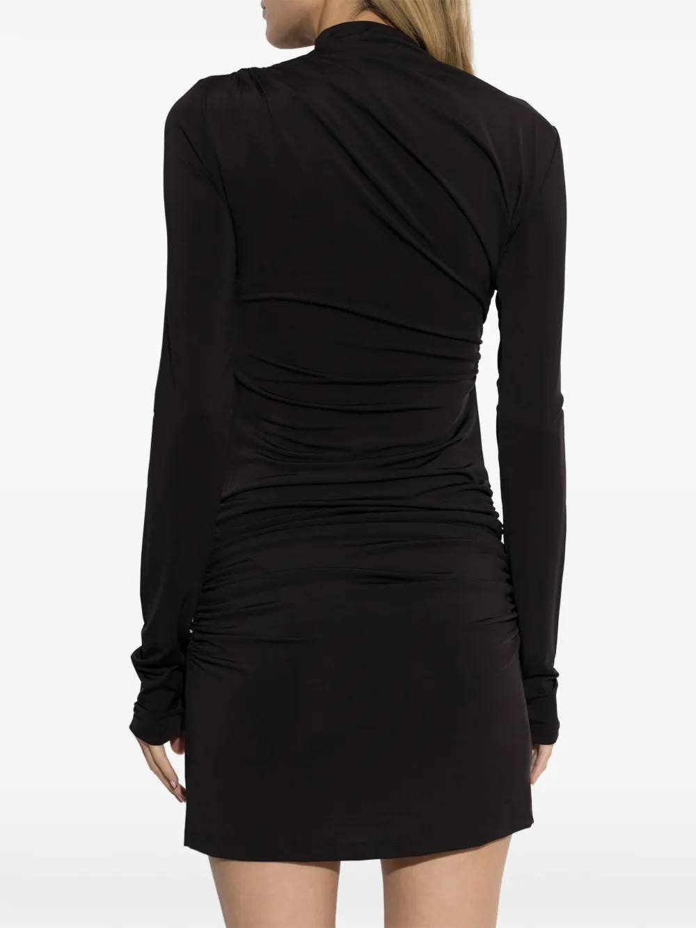 Off-White Mini-jurk met ruches Zwart