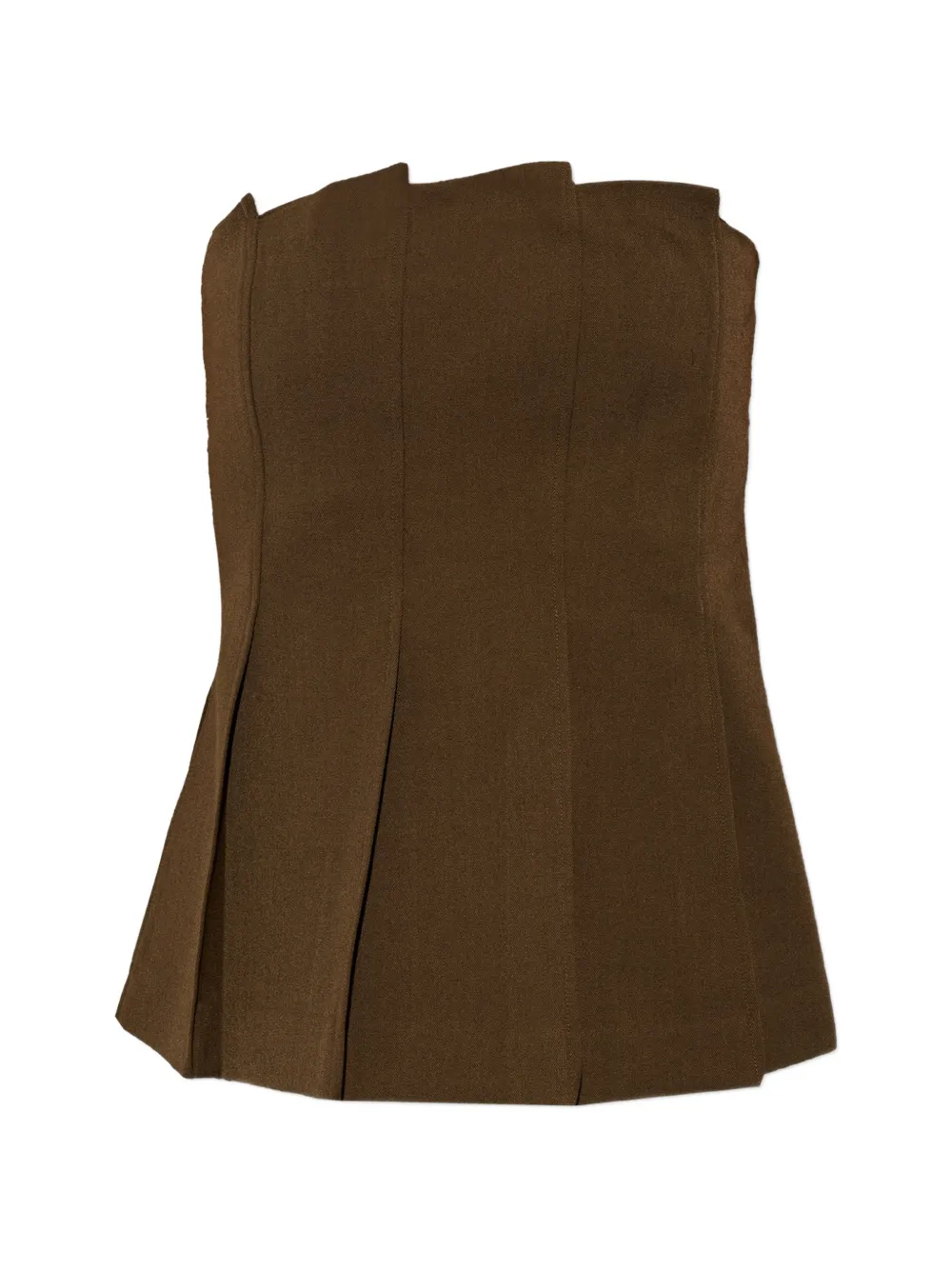 Gestuz Gzstacy Pleated Strapless Top In Brown