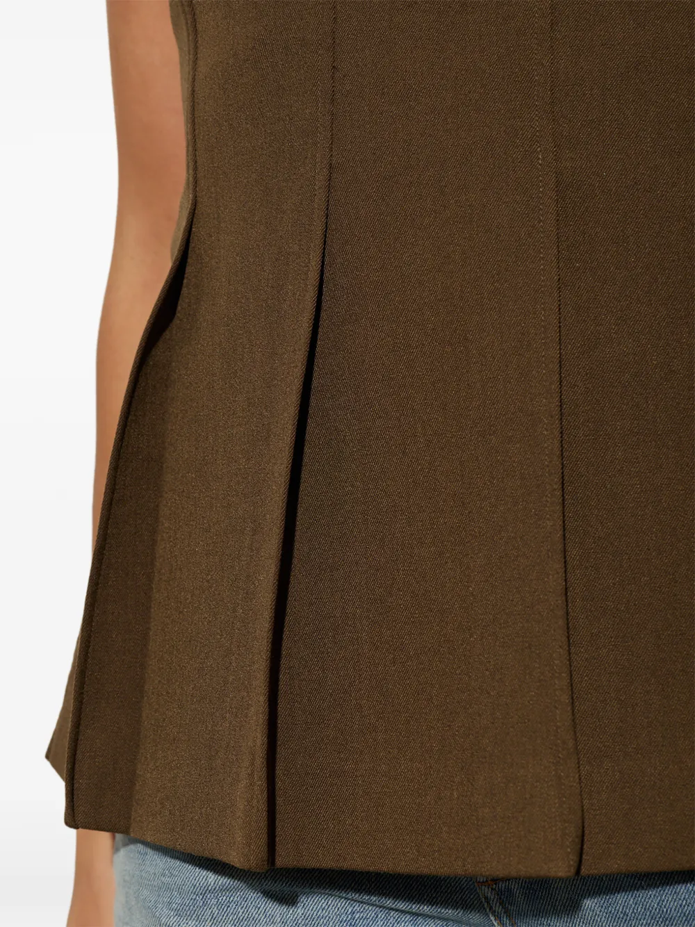 Gestuz Gzstacy geplooide strapless top Bruin