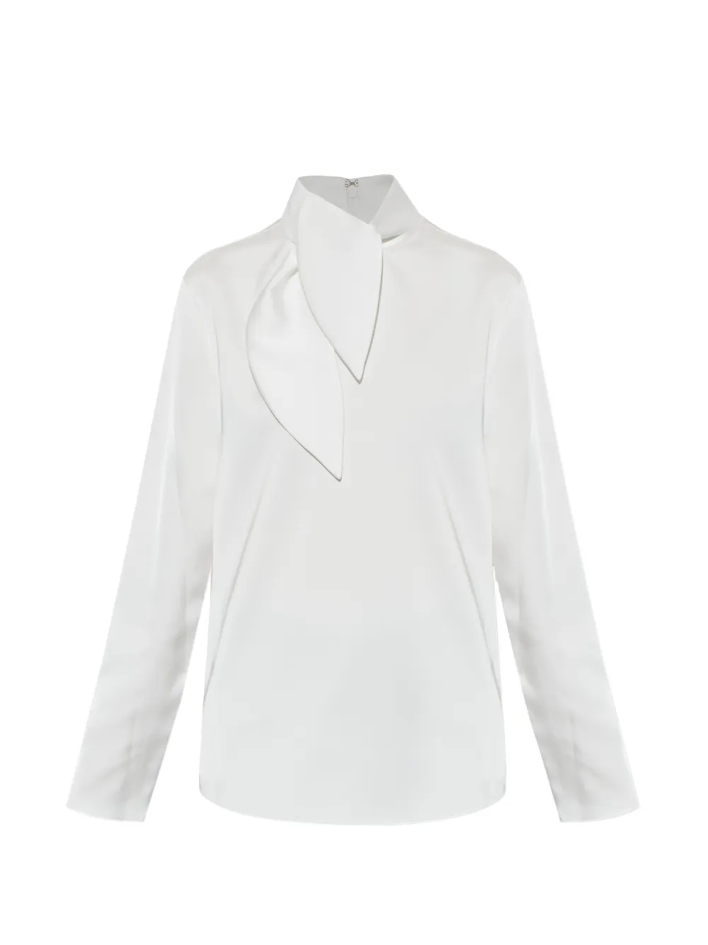Emporio Armani satin-finish scarf-detail top